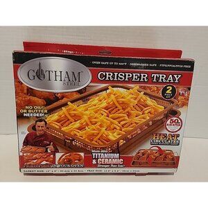 new 2 piece Gotham Steel Nonstick Copper Crisper Tray oven air fry basket pan